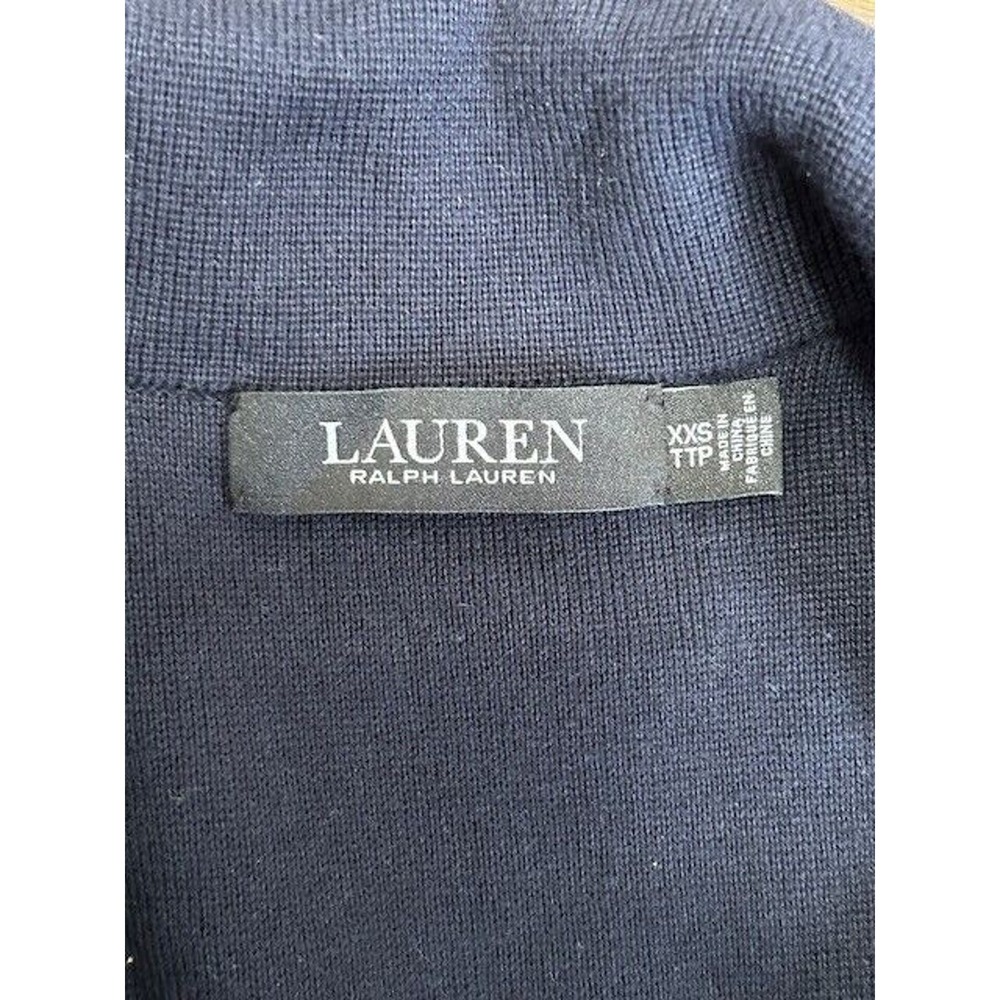 Lauren Ralph Lauren Blazer Jacket Embroidered Crest Academia Pockets Blue XXS - Picture 8 of 12